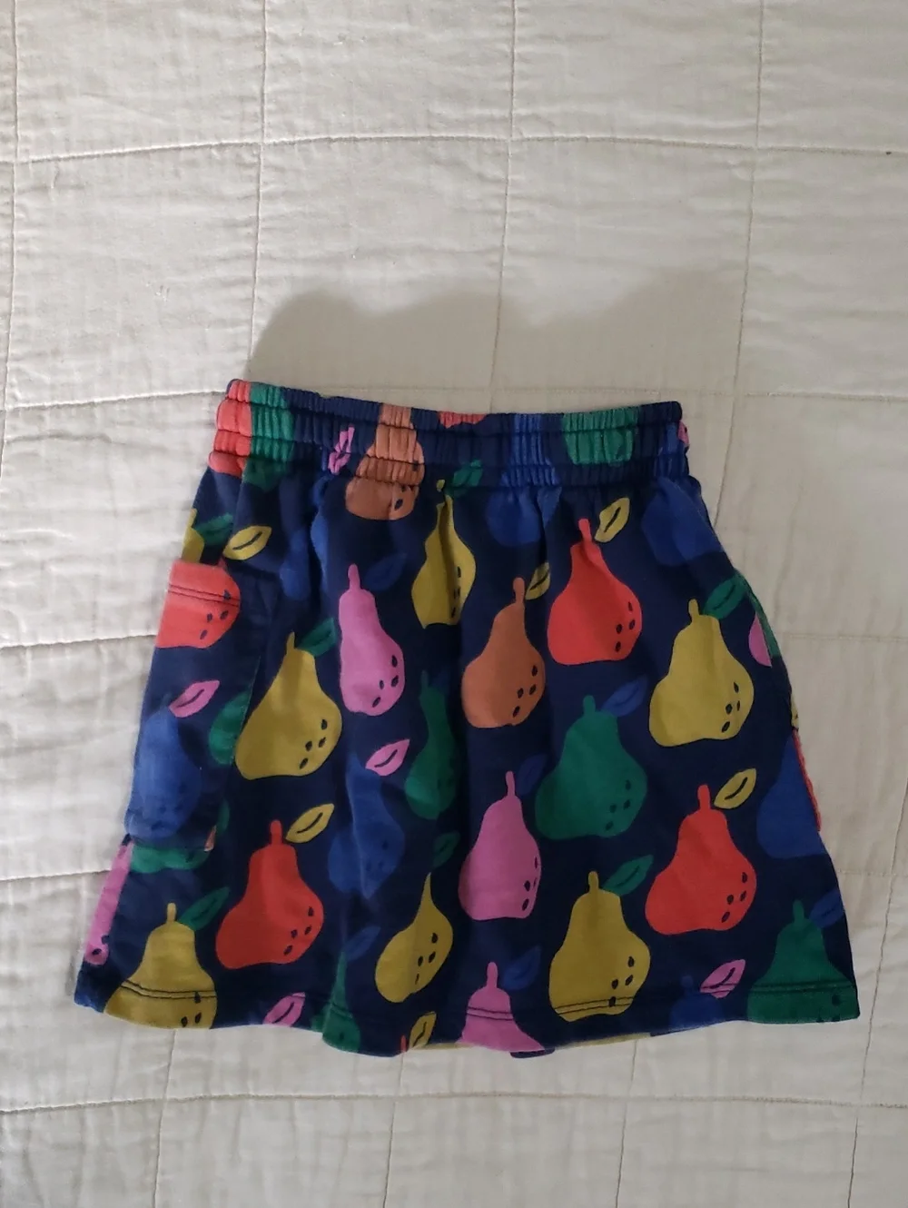 Hanna Andersson French Terry Pear Skirt Sweatshirt Cotton Skirt 120cm 6-7 Girls